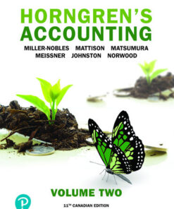 Horngren's Accounting, Volume 2, Eleventh Canadian Edition, 11th edition Tracie Miller-Nobles