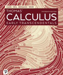 Solution Manuals For Thomas' Calculus Early Transcendentals, 15th Edition Joel R. Hass