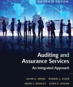 Test Bank For Auditing and Assurance Services, 16/E Alvin A. Arens