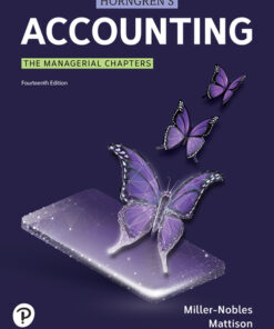 horngren's accounting, the managerial chapters,