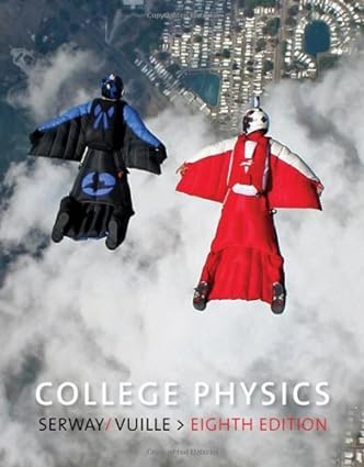 Cover of the College Physics textbook featuring two individuals in wingsuits flying above clouds.