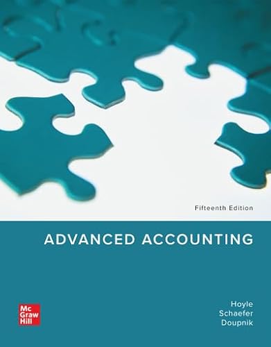 Advanced Accounting 15th Edition By Joe Ben Hoyle